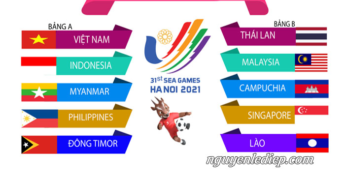 Lịch thi đấu vòng bảng môn bóng đá nam SEA Games 31